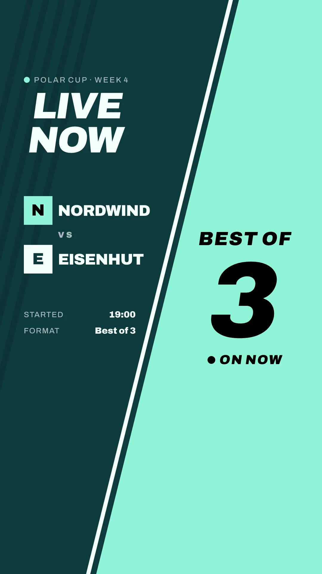 Live graphic: Nordwind vs Eisenhut, Polar Cup week 4, live now